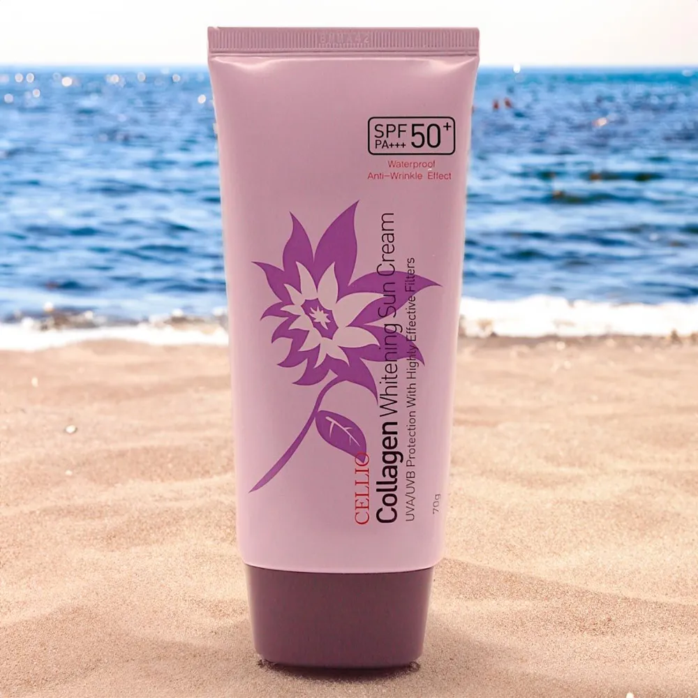 CELLIO Whitening Sun Cream Солнцезащитный крем (Collagen)