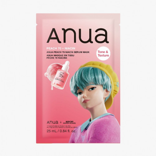 Anua k-pop demon hunters peach 70 + niacin serum mask Маска для лица