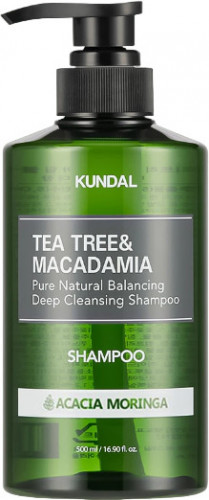 KUNDAL TEA TREE/MACADAMIA DEEP CLEANSING SHAMPOO Шампунь для волос очищающий (acacia moringa)