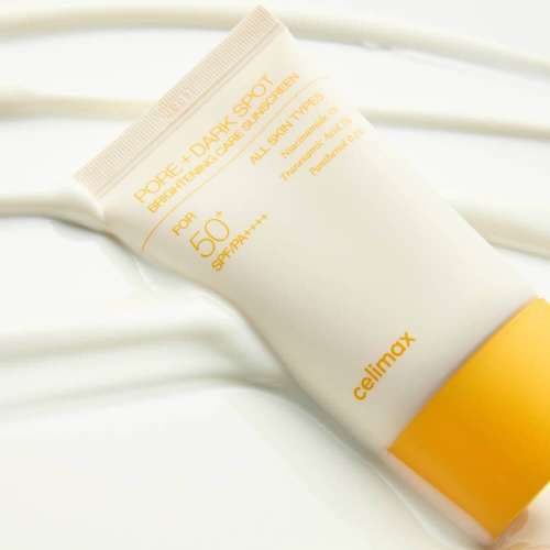 Celimax Pore+Dark Spot Brightening Care Sunscreen SPF50+ PA++++ Осветляющий солнцезащитный крем (Объем: 50 мл)